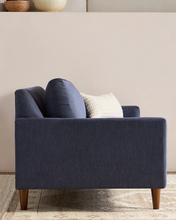 Atlas Midcentury Sofa in Performance Chenille Linen Blend - 6ft / Snow