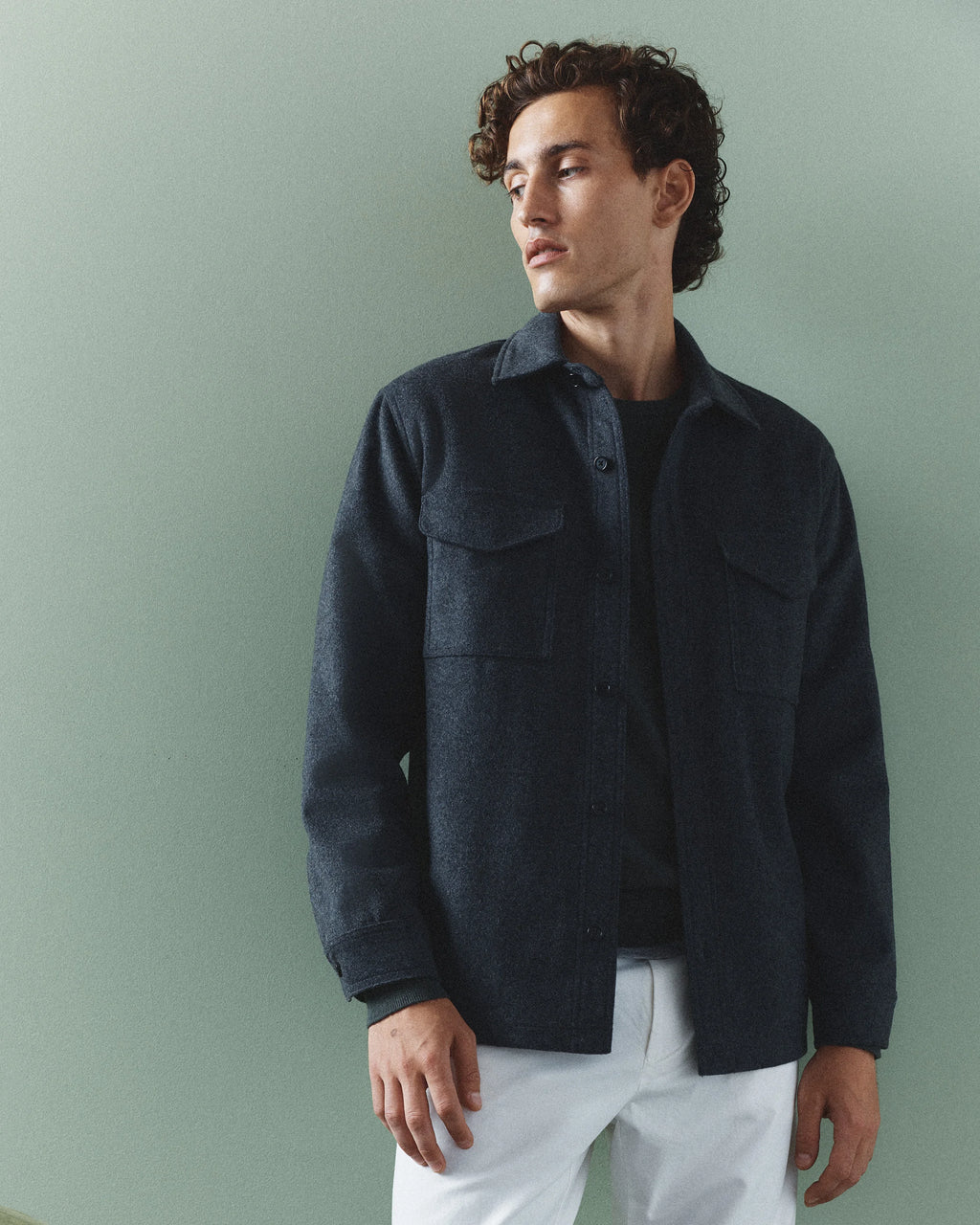 Italian Wool Overshirt - XXXL / Black