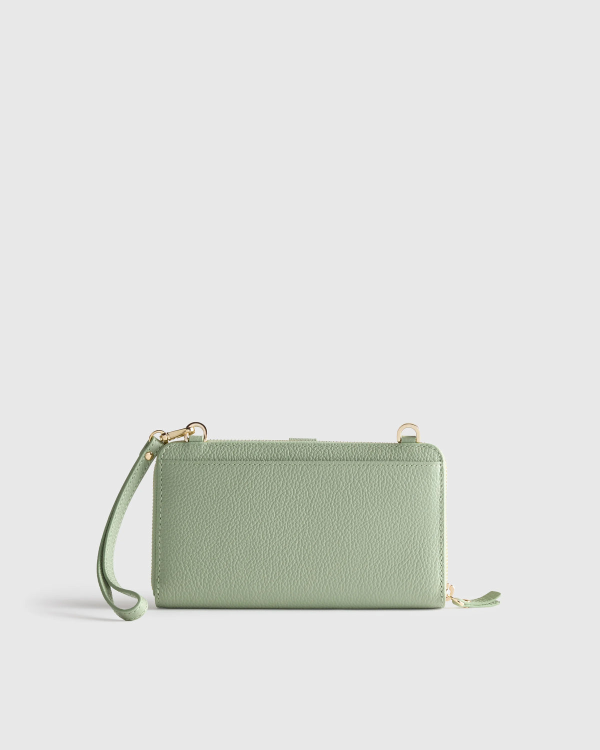 Italian Leather Phone Wallet Crossbody - One Size / Cognac