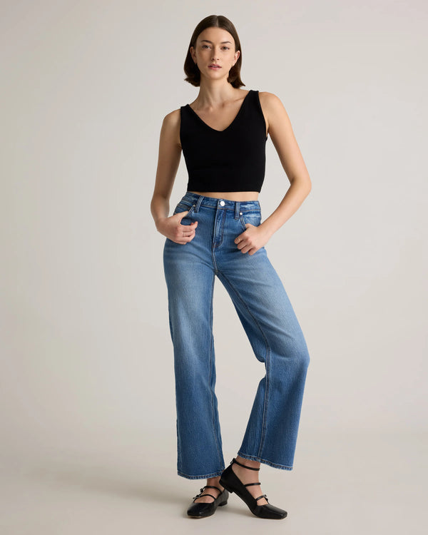 Bella Stretch Relaxed Straight Jeans - 24 / Atlantic Blue