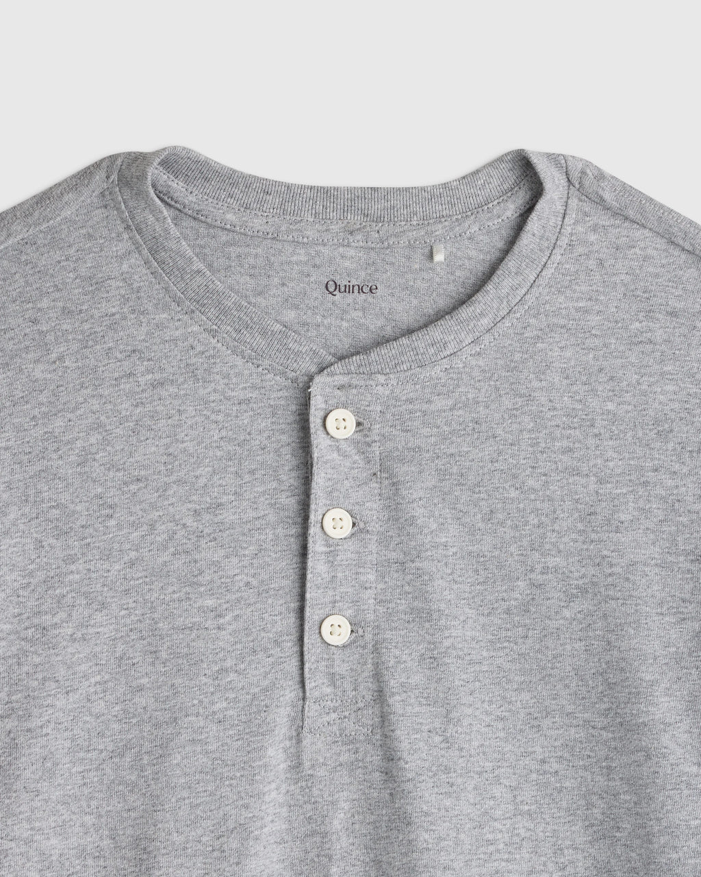 100% Organic Cotton Long Sleeve Henley Tee - 6 / Oatmeal Stripe
