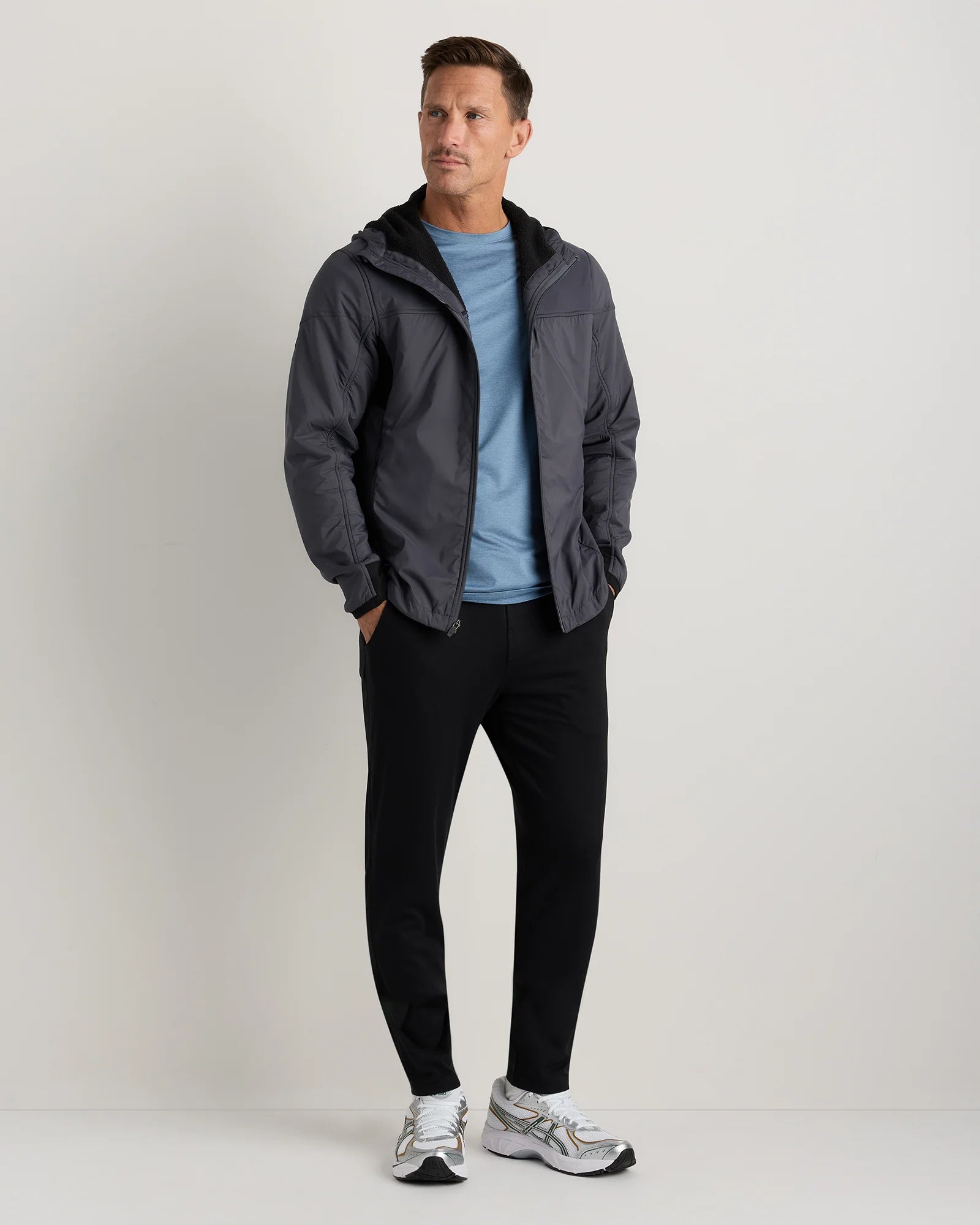 Weather Proof Fleece-Lined Hooded Jacket - S / Carbon Grey Secondary image