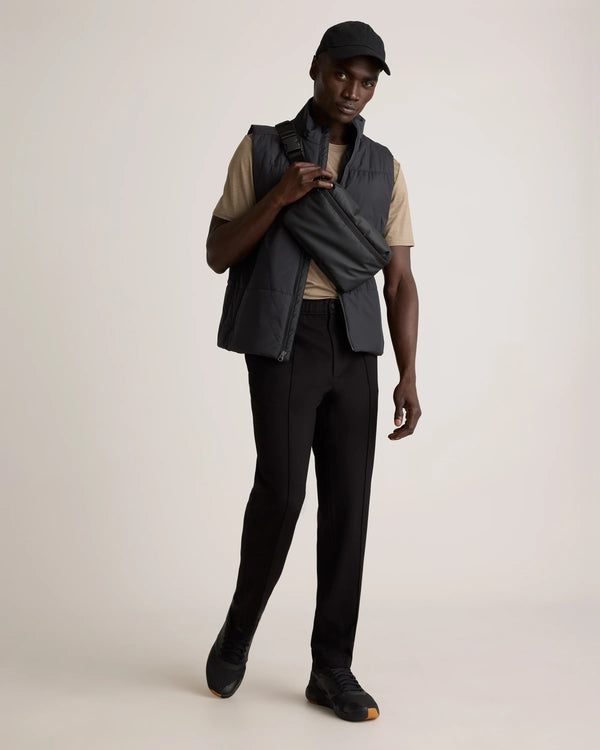 Stretch Knit Pintuck Trousers - S / Navy