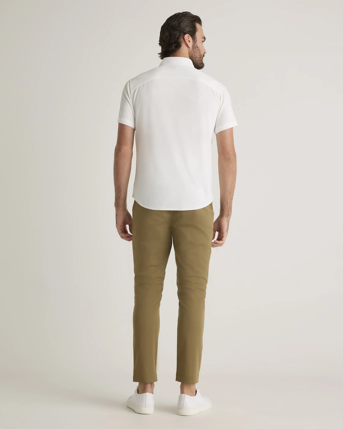 Commuter Stretch Pique Short Sleeve Button Down - S / Black