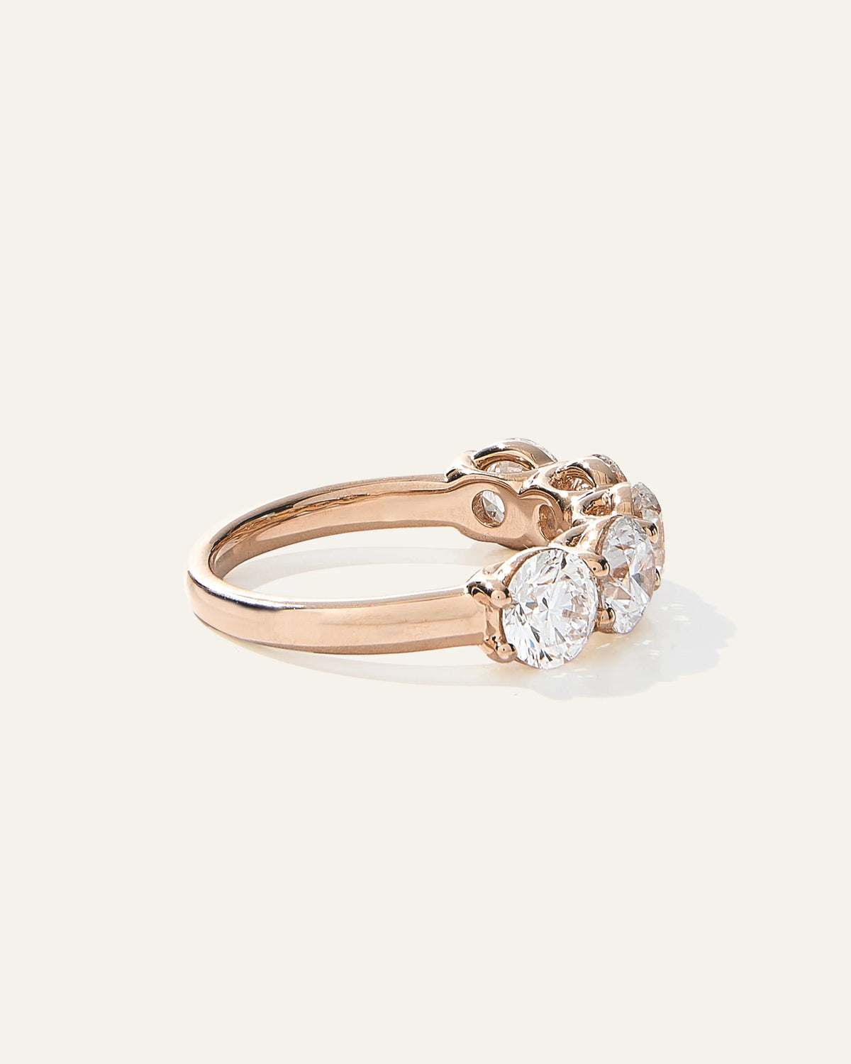 Lab Grown Diamond Five Stone Band - 4 / Yellow Gold