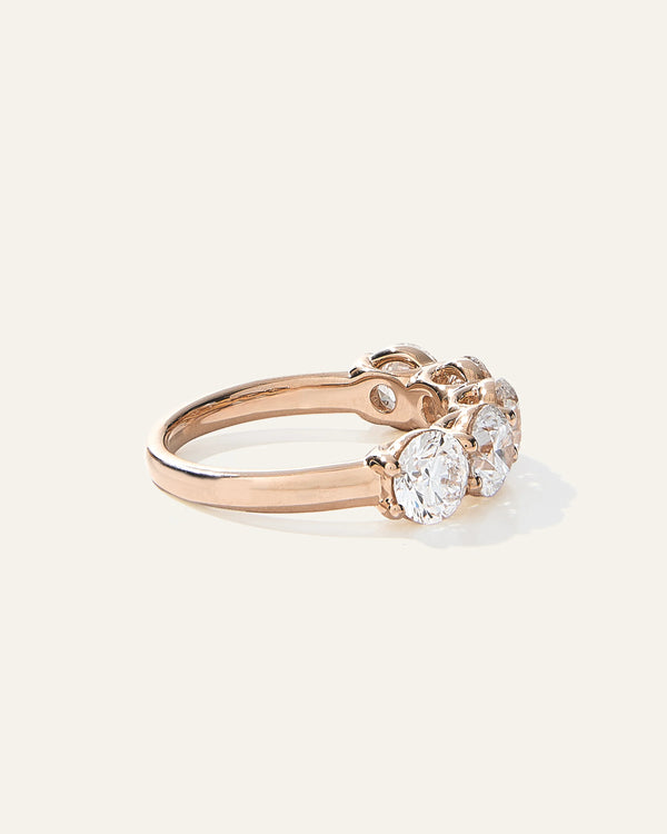 Lab Grown Diamond Five Stone Band - 4 / Yellow Gold