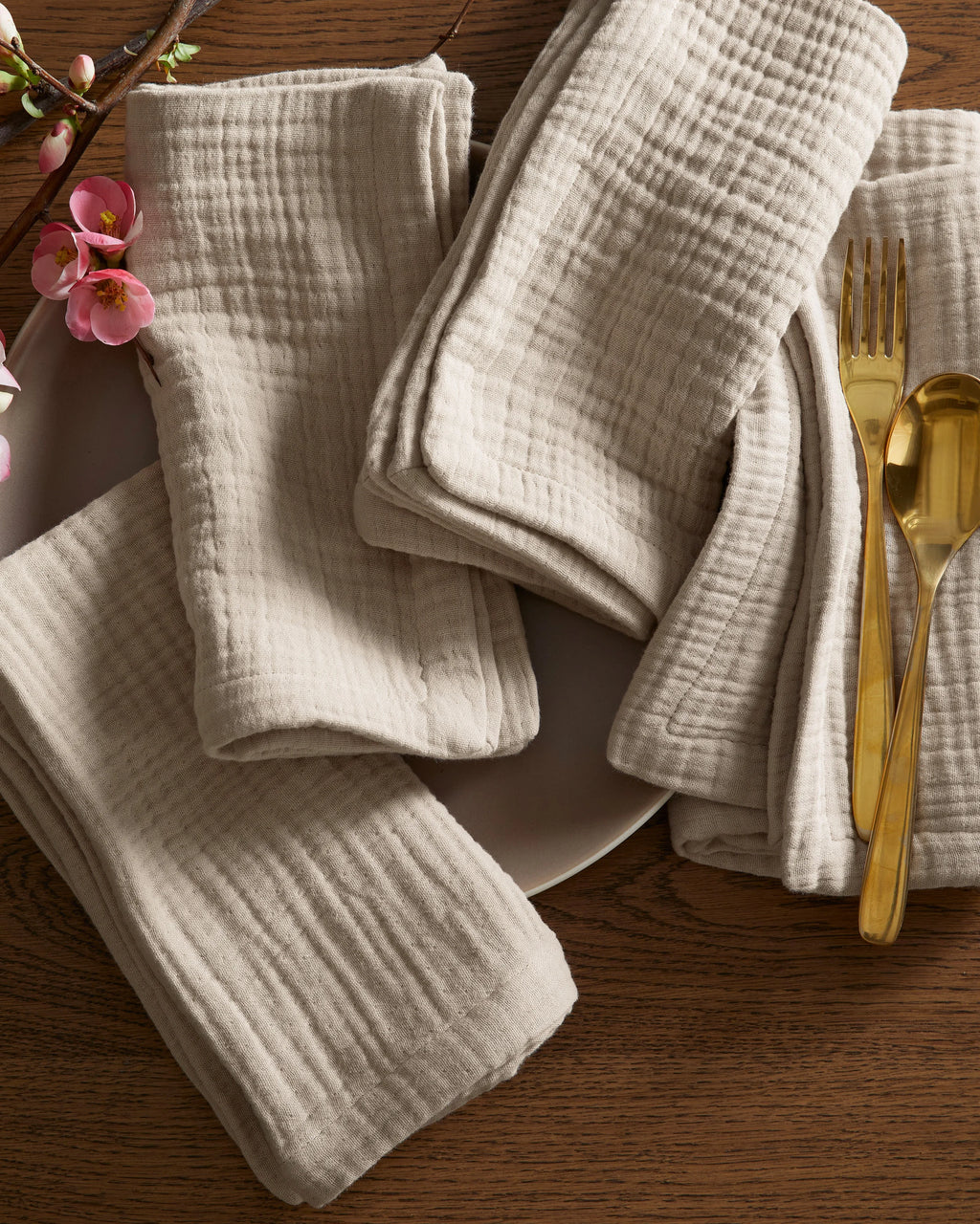 Organic Cotton Gauze Napkins - One Size / Chocolate
