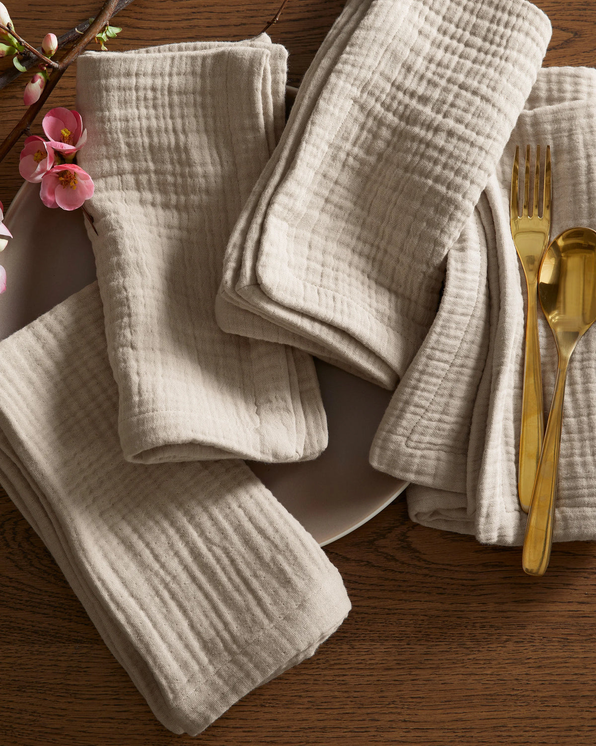 Organic Cotton Gauze Napkins - One Size / Chocolate