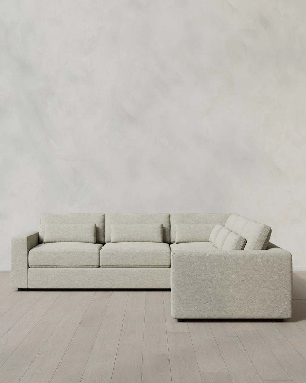 Ashford Deep Seat L Sectional in Performance Basketweave - 119x119 / Fog