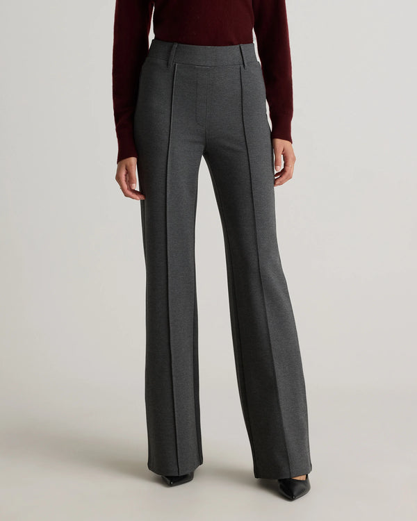 Ultra-Stretch Ponte Flare Leg Pants - XS / Espresso