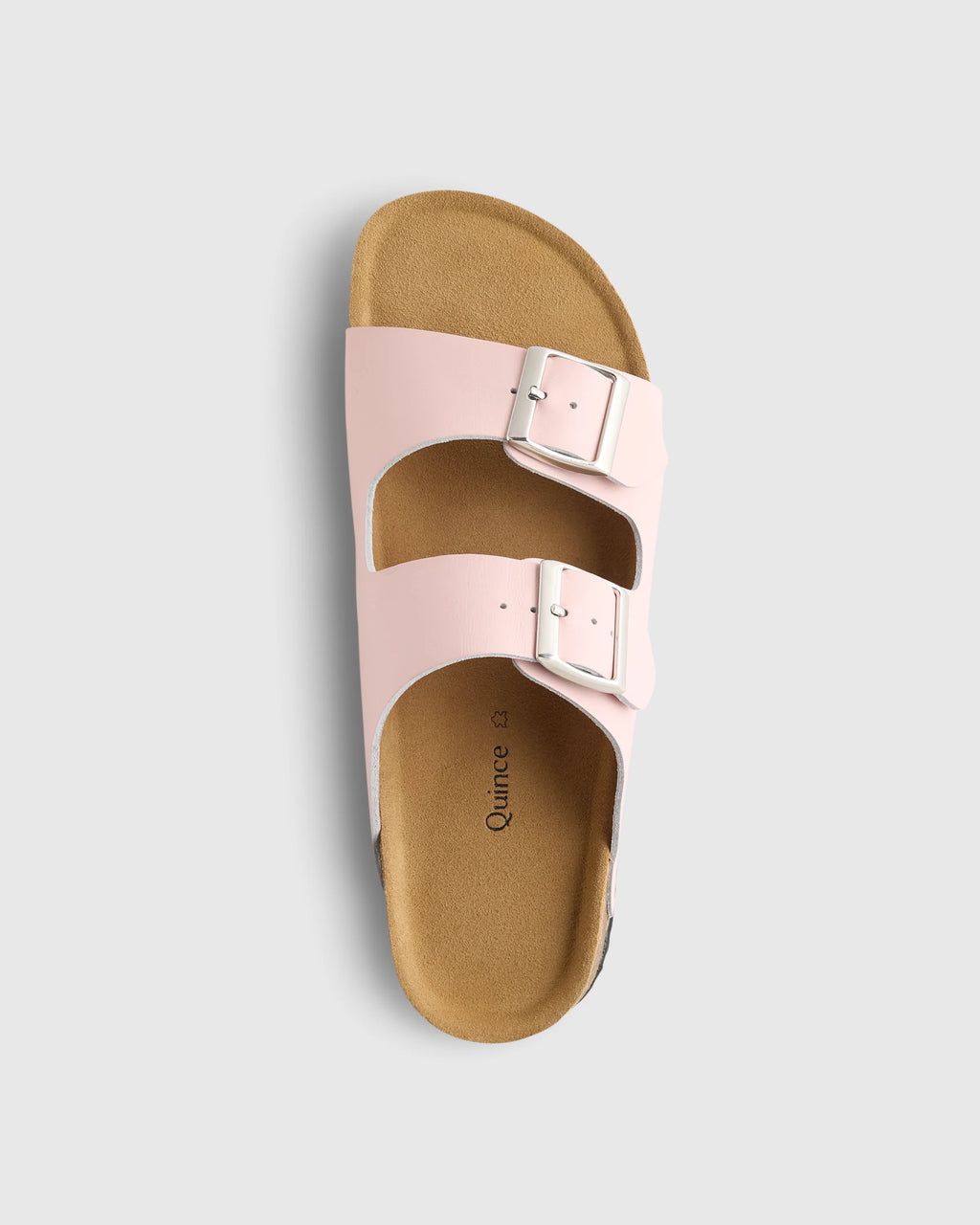 Nappa Leather Double Buckle Slide - 5 / Shell Pink
