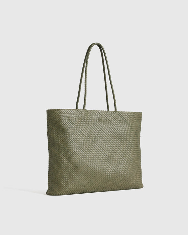 Siena Handwoven Tote - One Size / Taupe