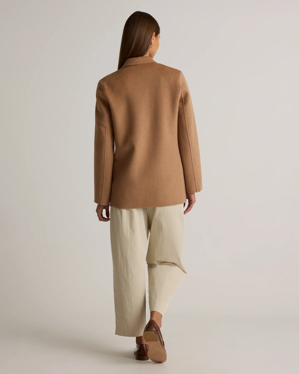 Double-Faced Merino Wool Soft Blazer - XS / Caramel
