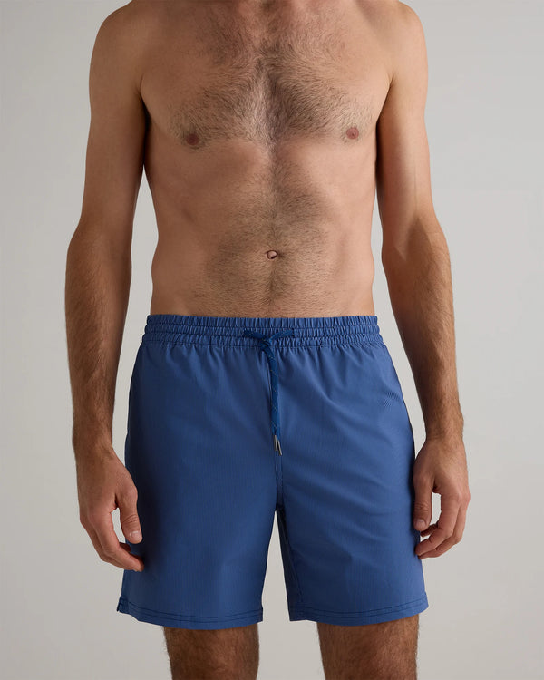 Italian Swim Trunks - 7" - XS / Navy Diamond Geo