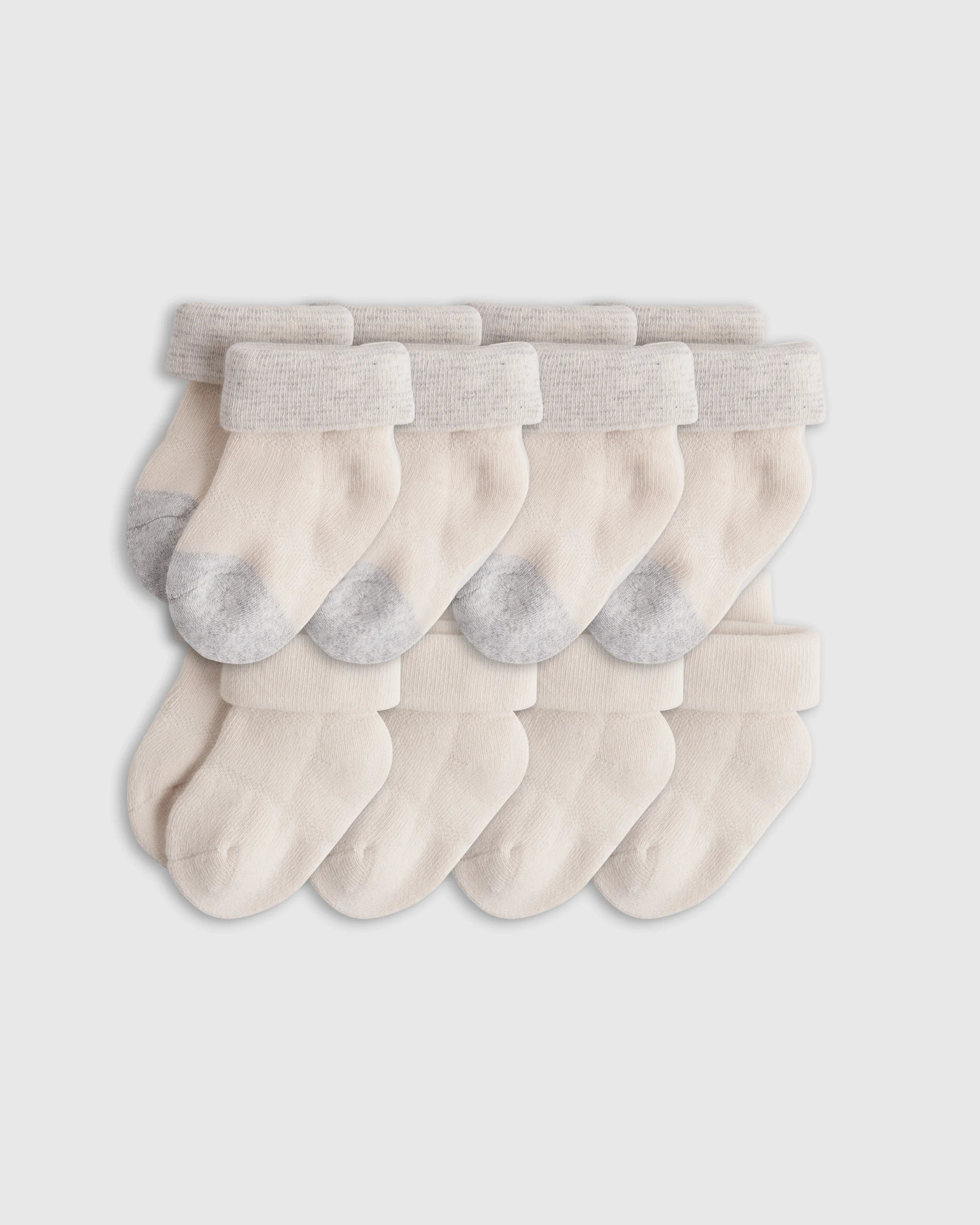 Organic Cotton Fold Over Socks 8-Pack - One Size / Blue Multi Secondary image