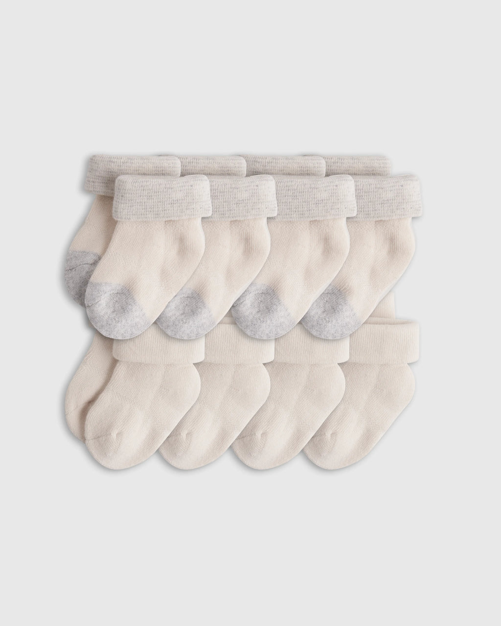 Organic Cotton Fold Over Socks 8-Pack - One Size / Blue Multi