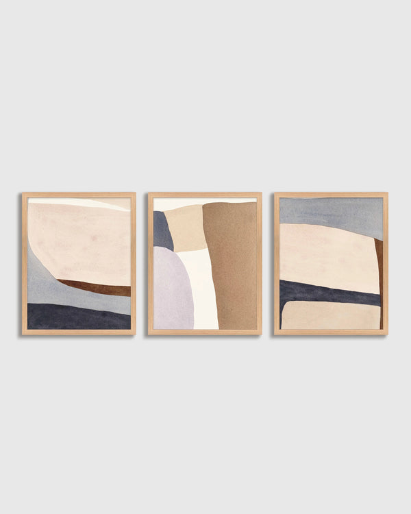 Tripartite by Julia Balfour (Set of 3) - 17.25"x21.25" / Black
