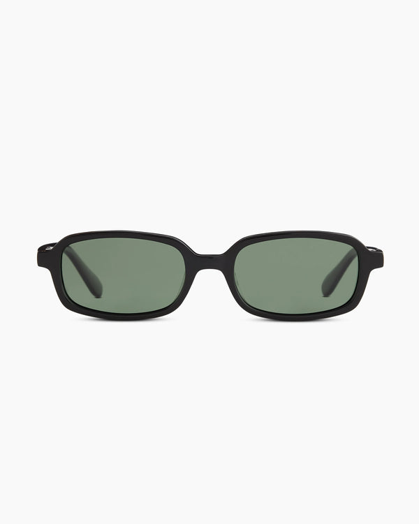Mykonos Polarized Acetate Sunglasses - One Size / Black with Green lens