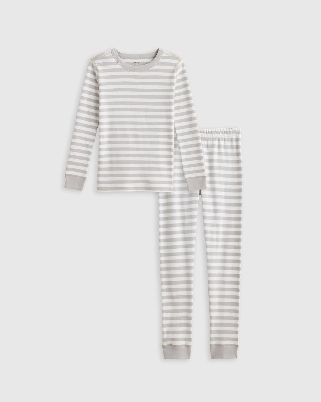 100% Organic Cotton Long Sleeve and Pant Pajama Set - 2T / Navy Stripe
