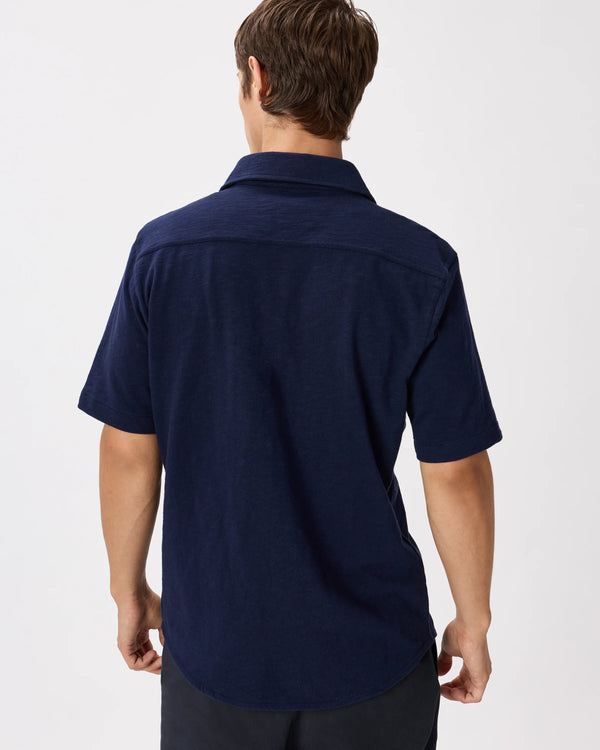 100% Organic Cotton Slub Short Sleeve Button Up Shirt - S / Heather Grey