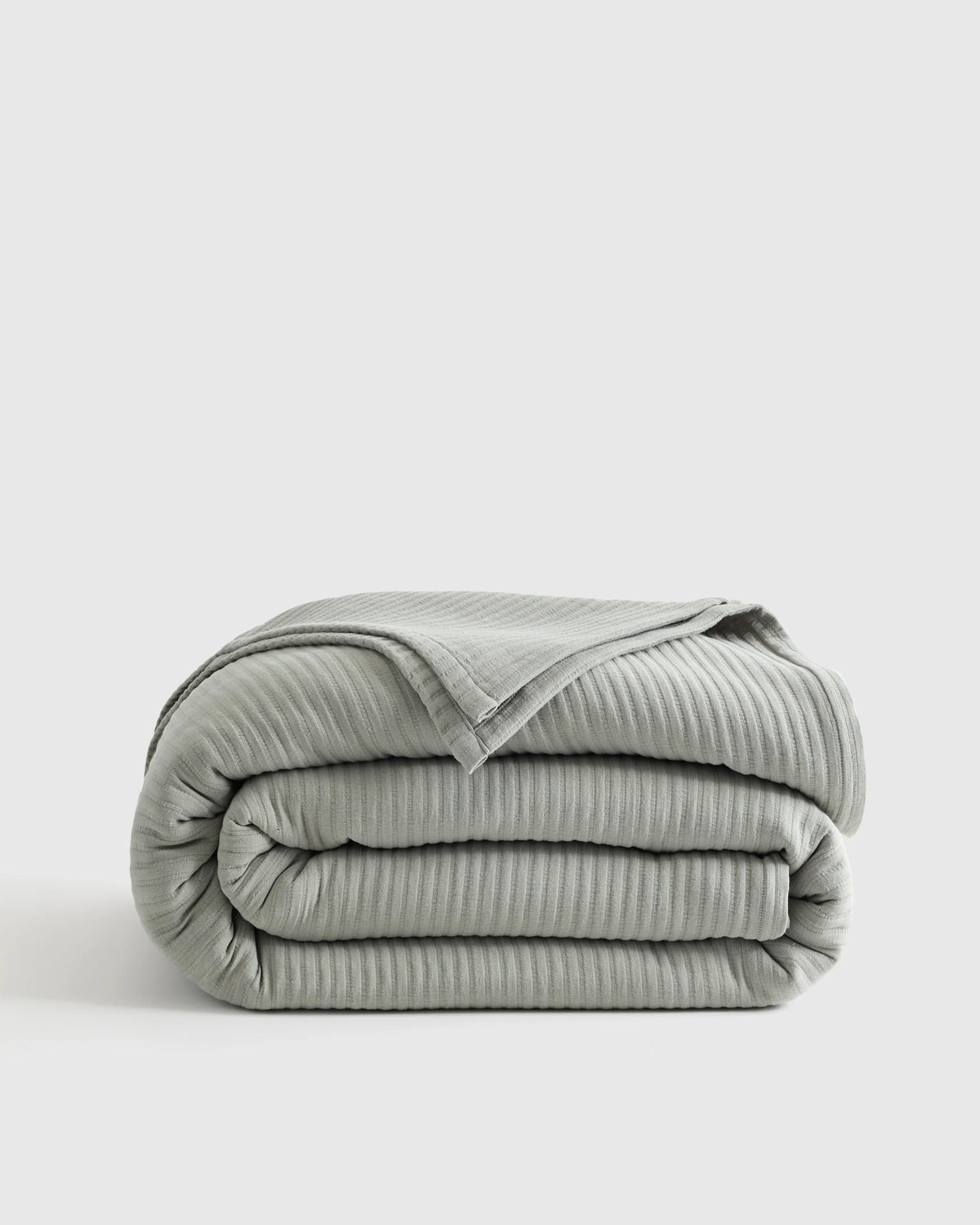 Organic Cotton Matelasse Coverlet - Twin / Dried Sage Main image