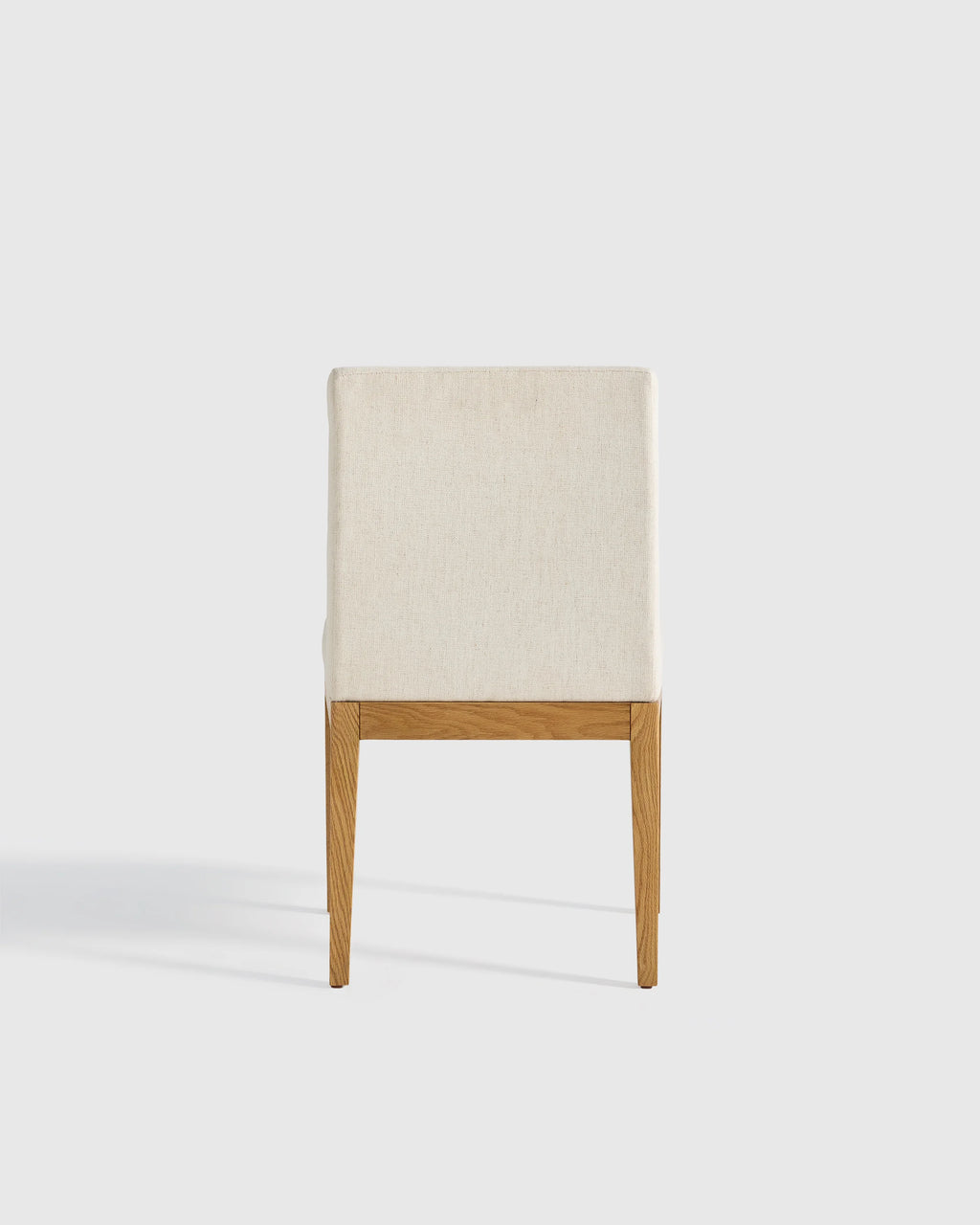 Performance Fabric Dining Chair with Solid Oak Legs (Set of 2) - One Size / Snow/Natural