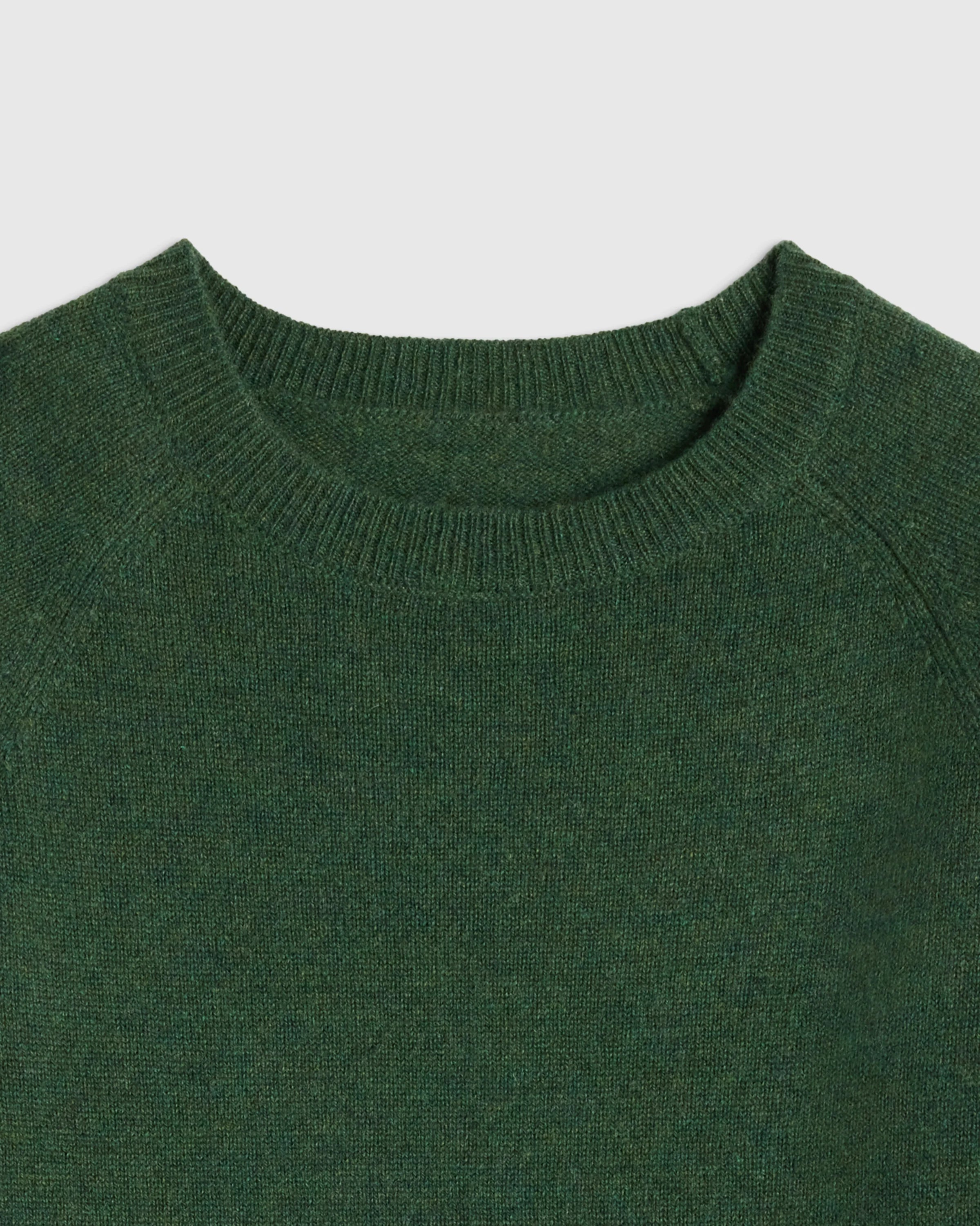 Washable Cashmere Crewneck Sweater - 2T / Forest Floor Green Secondary image