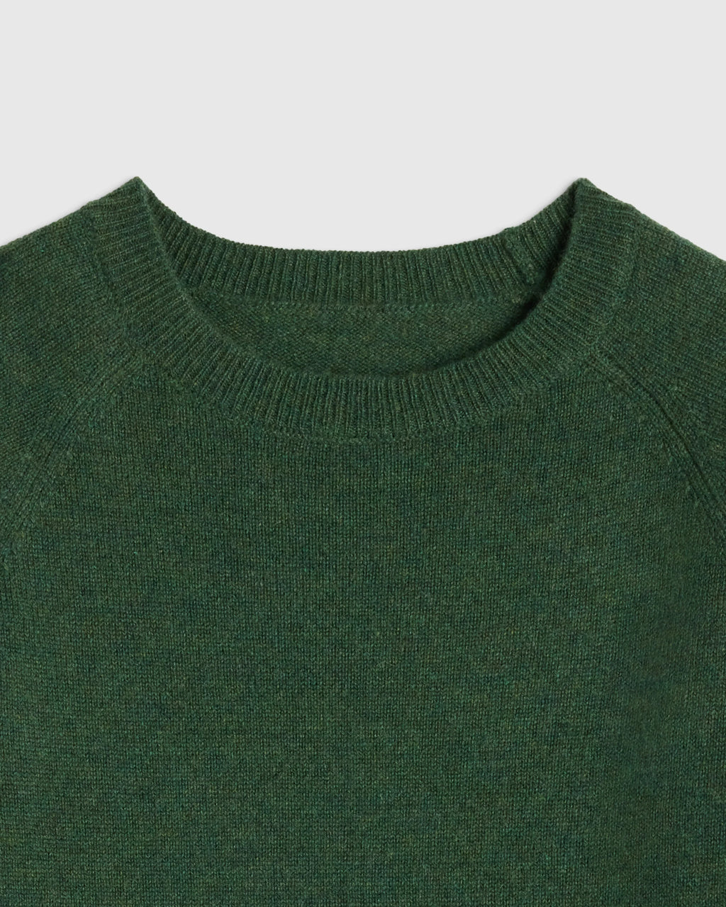 Washable Cashmere Crewneck Sweater - 2T / Forest Floor Green