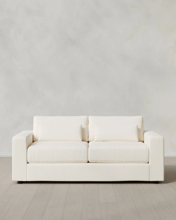 Ashford Deep Seat Sofa in Performance Chenille Linen Blend - 7ft / Snow