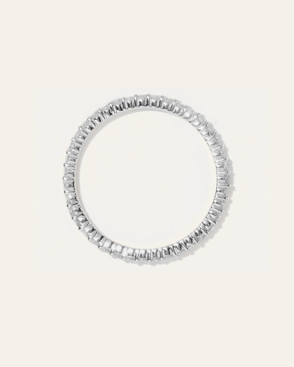 Diamond Shared Prong Eternity Band - 4 / Yellow Gold