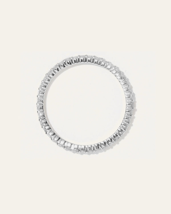 Diamond Shared Prong Eternity Band - 4 / Yellow Gold