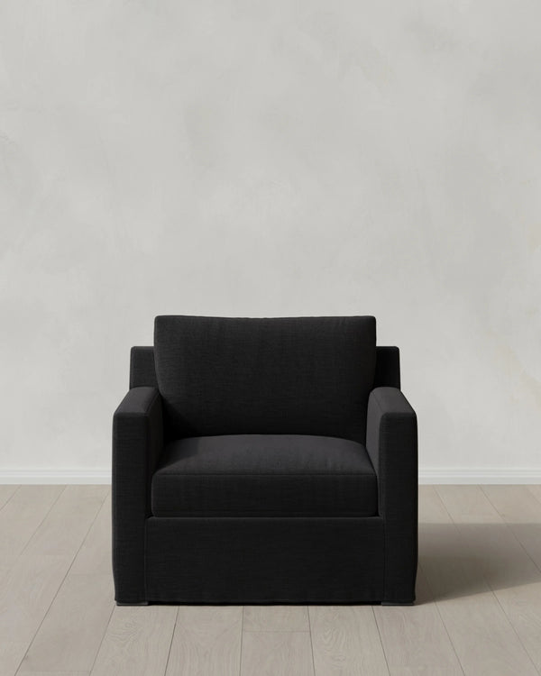Ellery Slipcover Chair in Performance Linen - One Size / Sand