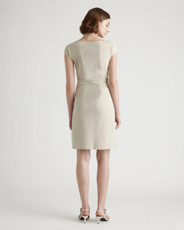 Ultra-Stretch Ponte Cap Sleeve Dress - XS / Ruby Red