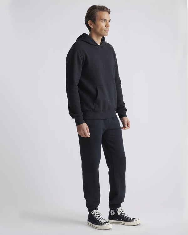 Organic Heavyweight Fleece Hoodie - S / Black