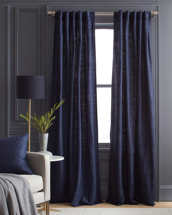 Raw Silk Curtain - Single Panel - 48x84 / Ivory