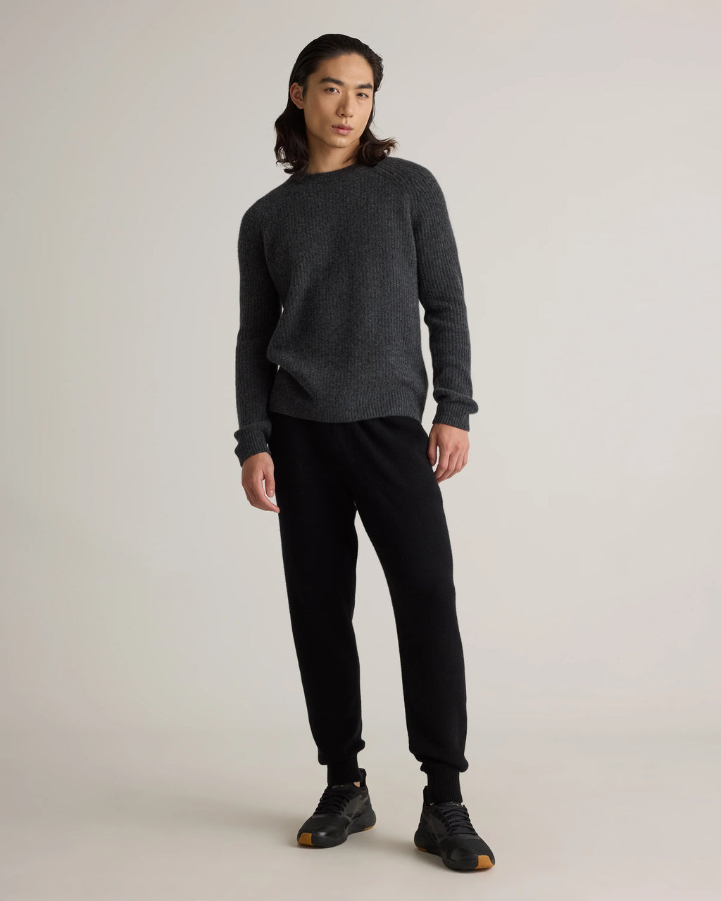 Mongolian Cashmere Jogger - S / Heather Truffle Brown
