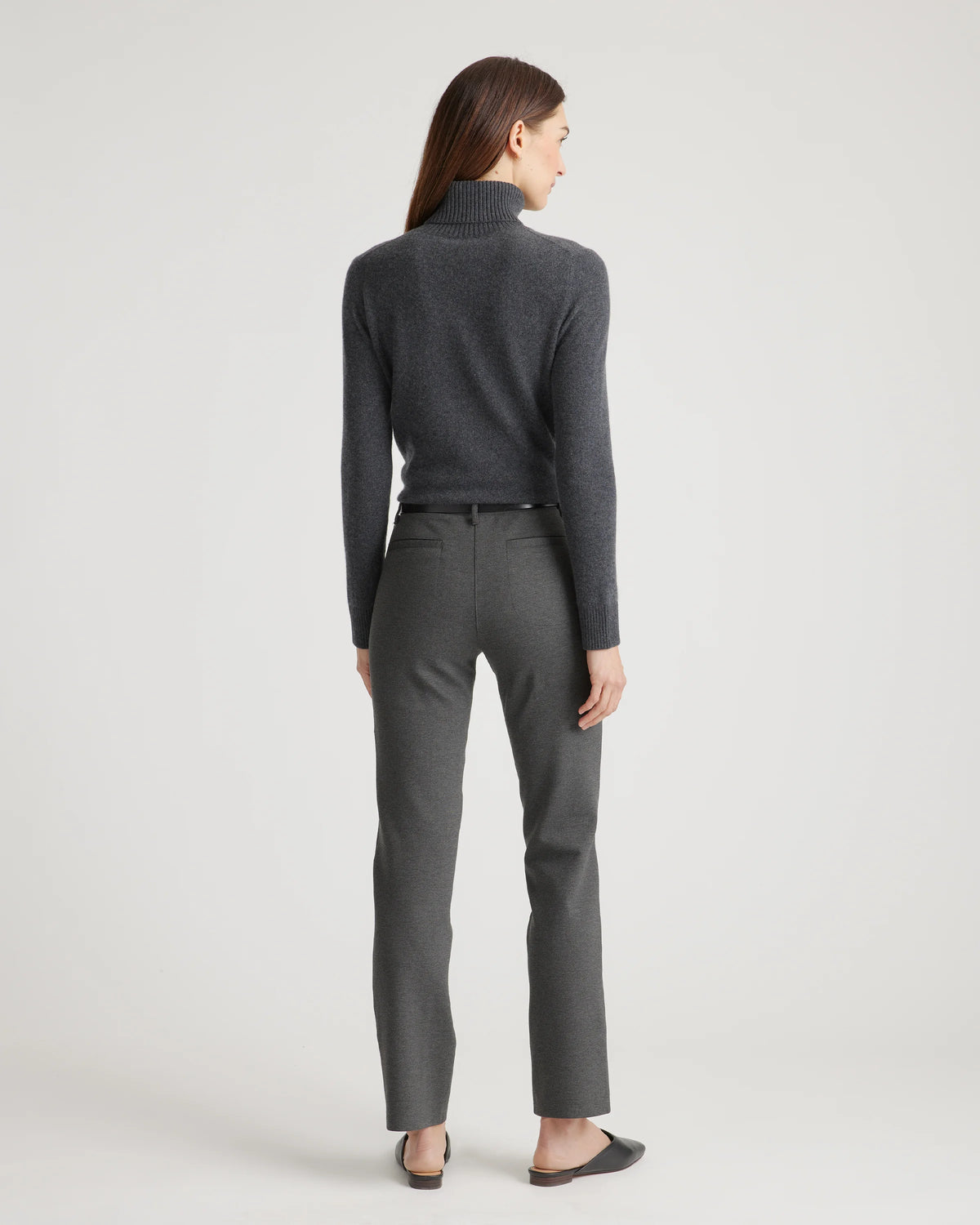 Ultra-Stretch Ponte Straight Leg 4-Pocket Pants - XS / Black