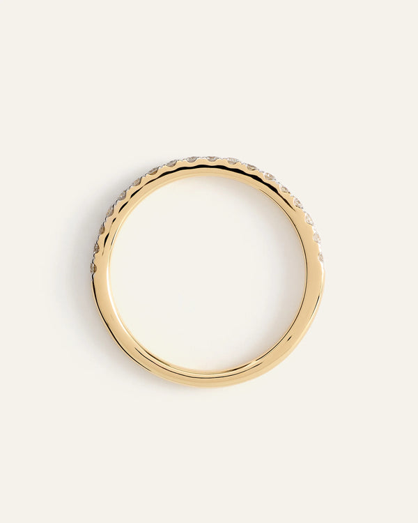 Lab Grown Diamond Pave Band - 4 / Yellow Gold