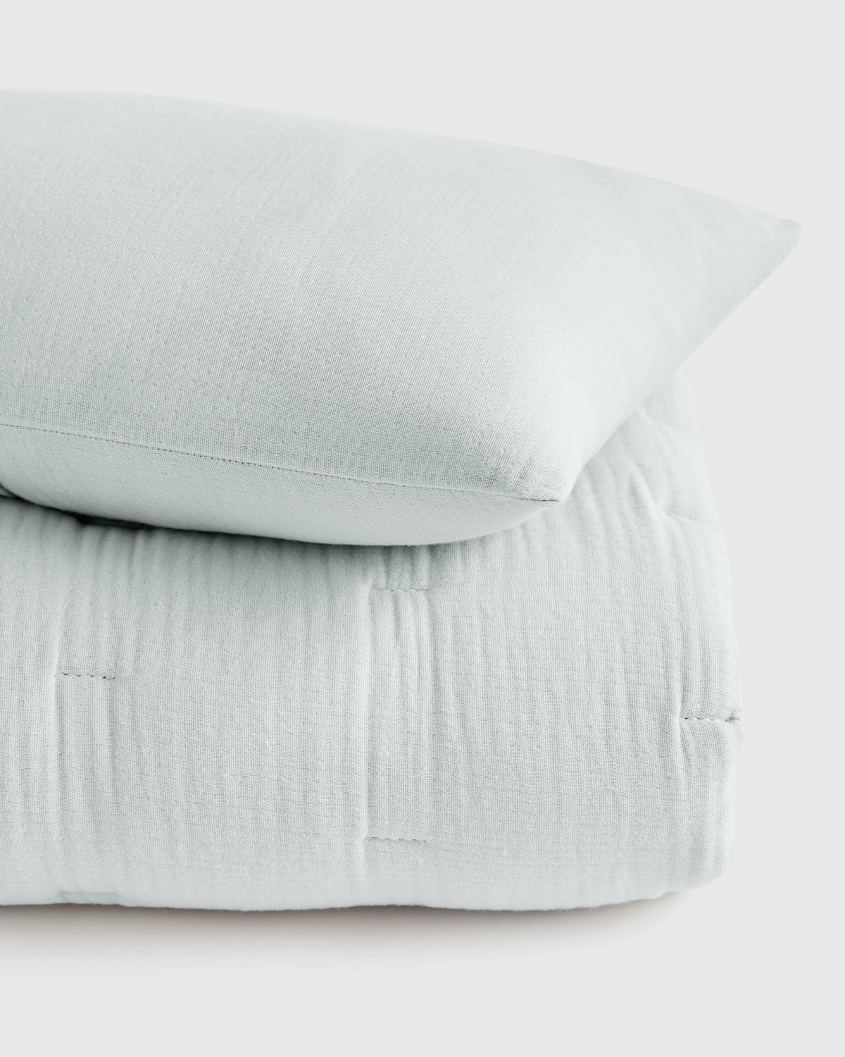 Organic Cotton Gauze Toddler Quilt & Sham Set - One Size / White