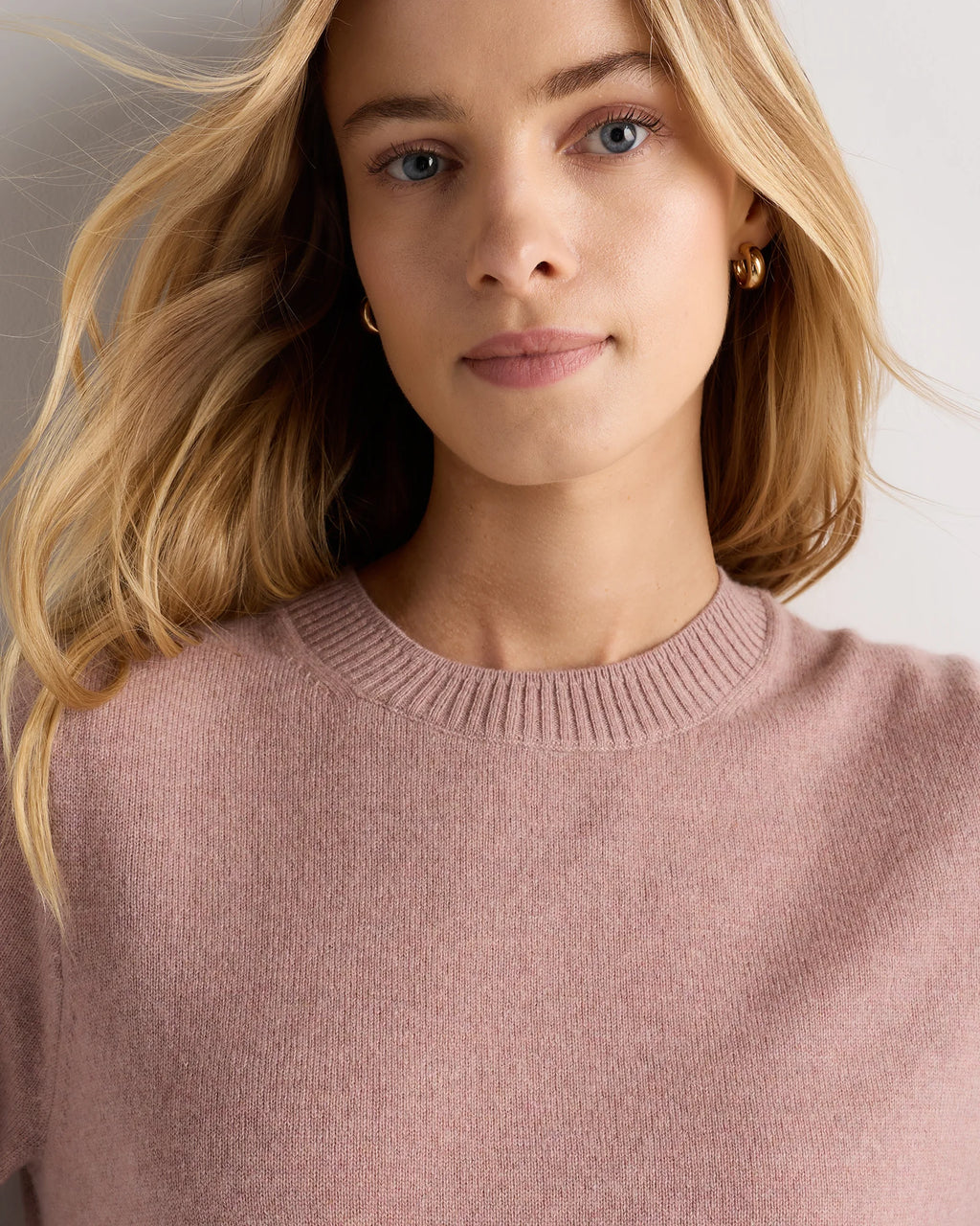 Mongolian Cashmere Shrunken Crewneck Sweater - XS / Ivory
