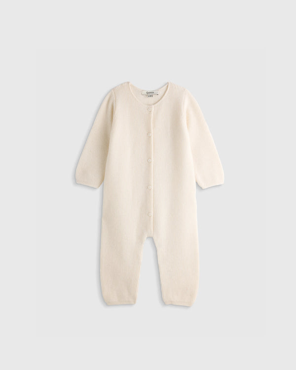 Washable Cashmere Romper - 0-3M / Ivory