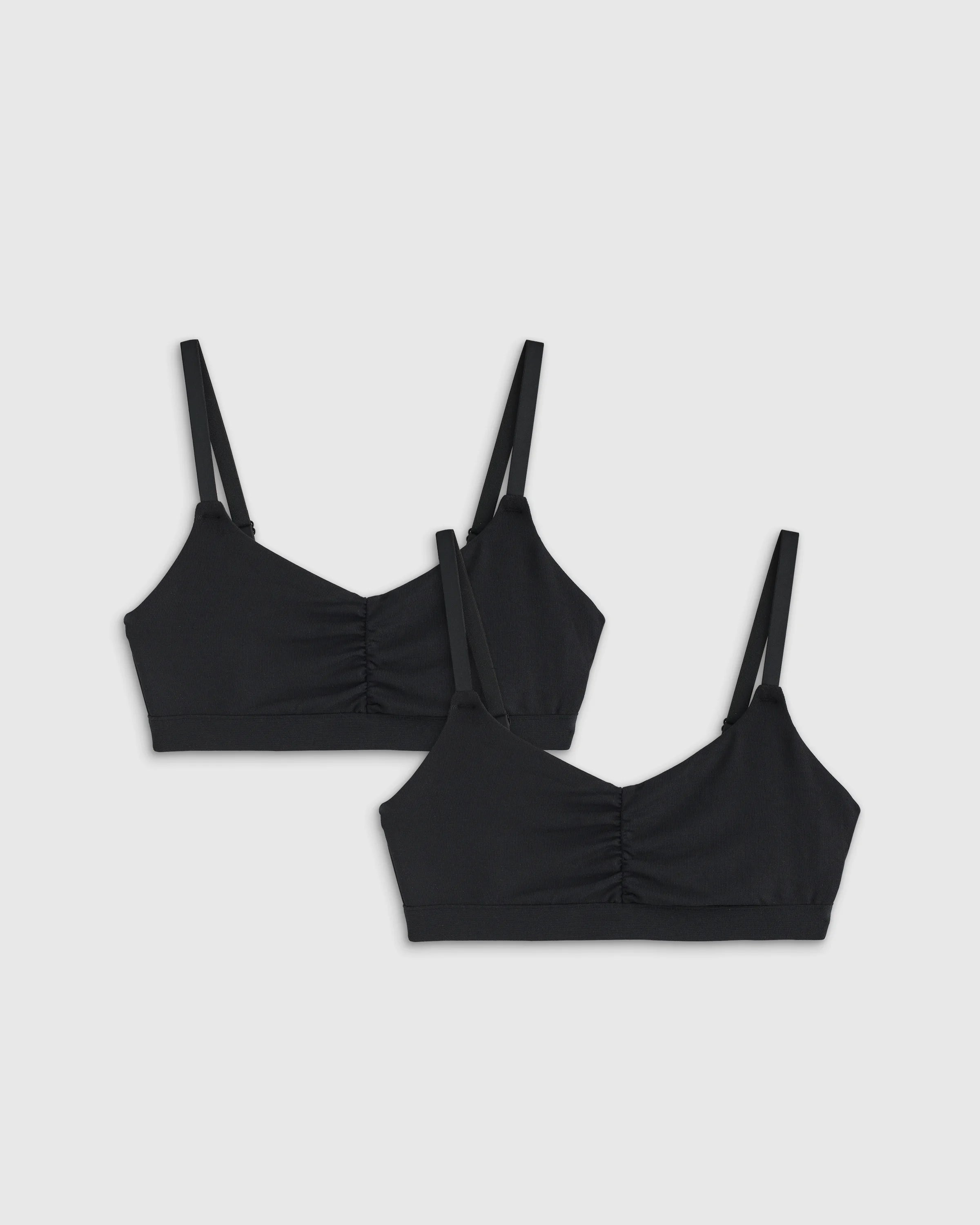 Micromodal Ruched Bralette (2-pack) - XS / Black Secondary image