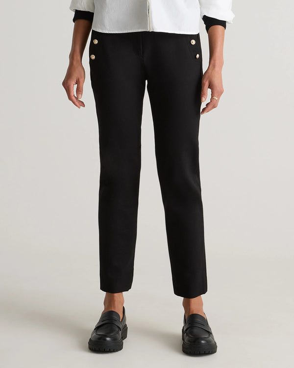 Ultra-Stretch Ponte Straight Leg Mariner Pants - XS / Morel Grey