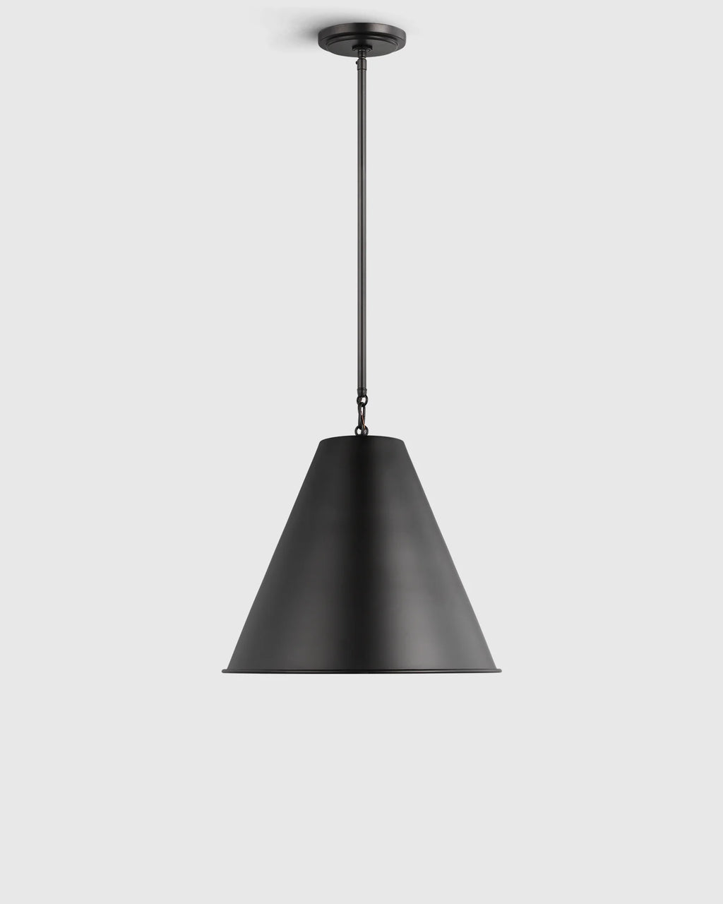 Tapered Steel Shade Pendant Light - One Size / Brass