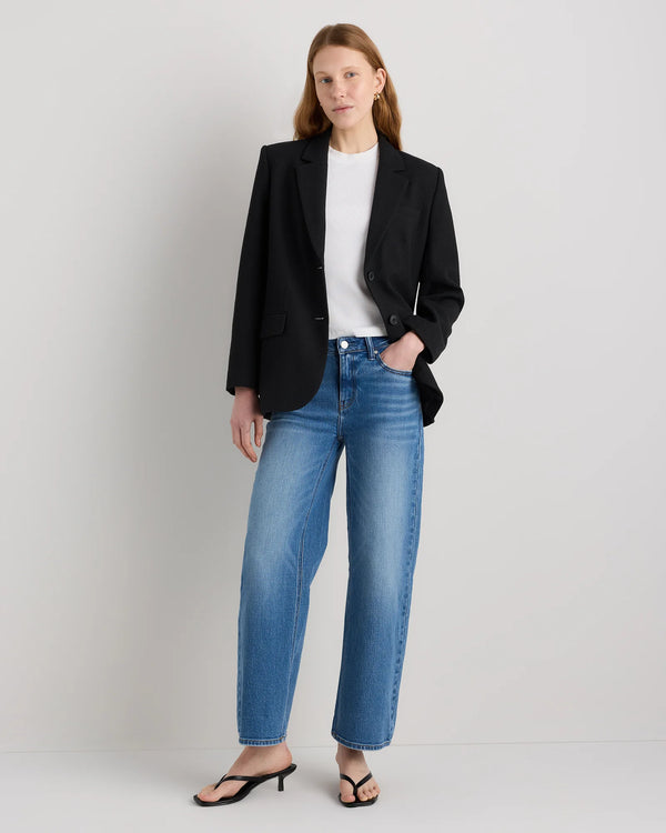 Italian Wool Oversized Blazer - XS / Textured Brown