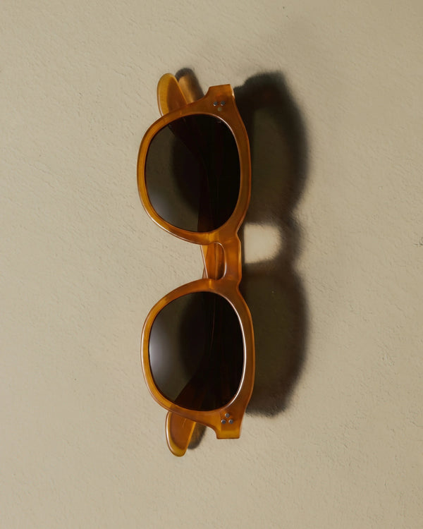 Tahiti Polarized Acetate Sunglasses - One Size / Clear Taupe with Brown lens