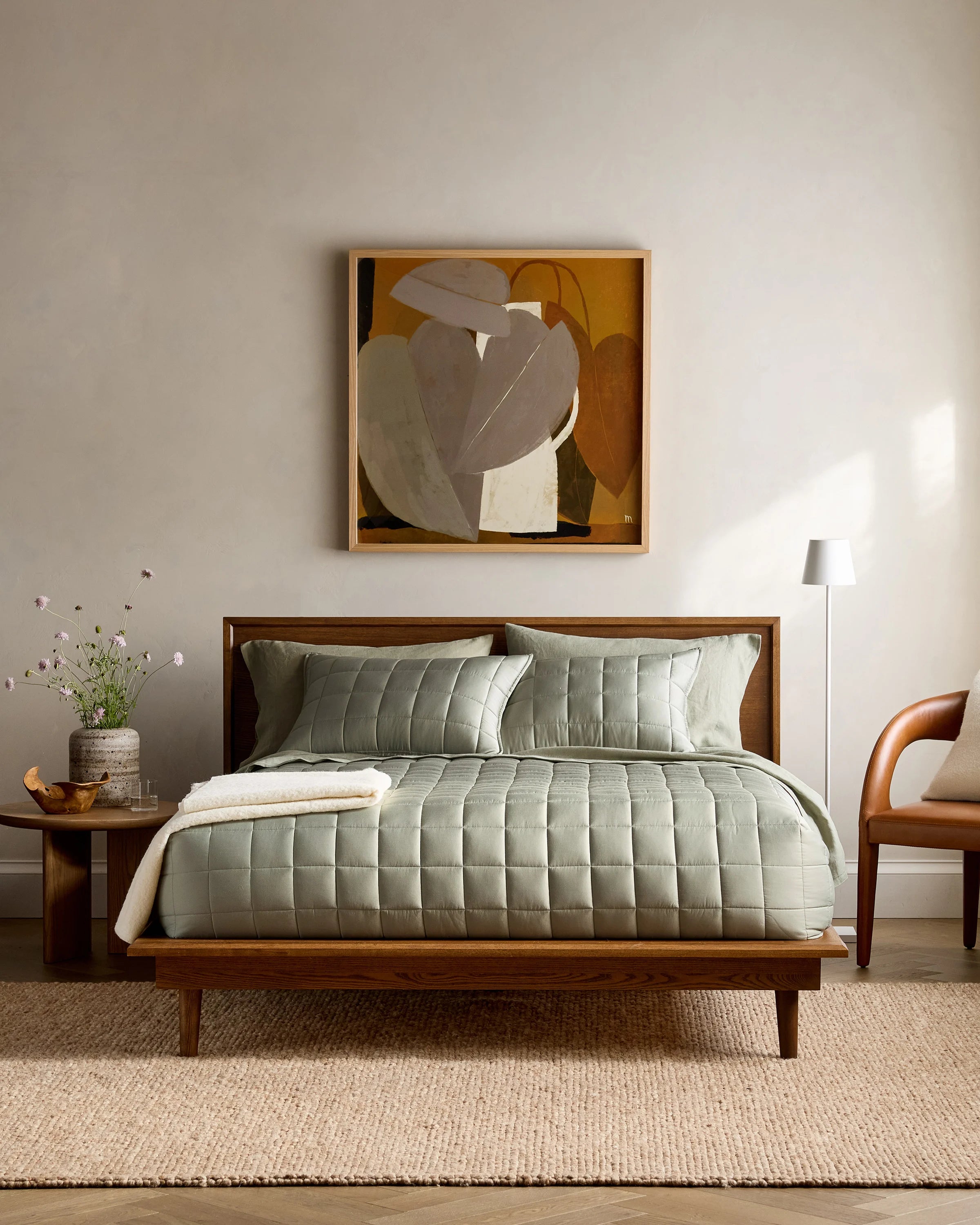 Bamboo Box Quilt Set - Twin / Sage Secondary image