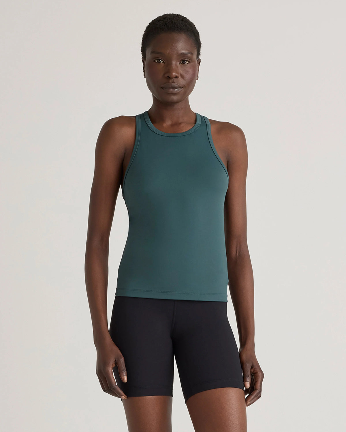 Ultra-Form Waist-Length Racerback Tank - XS / Forest Green Main image