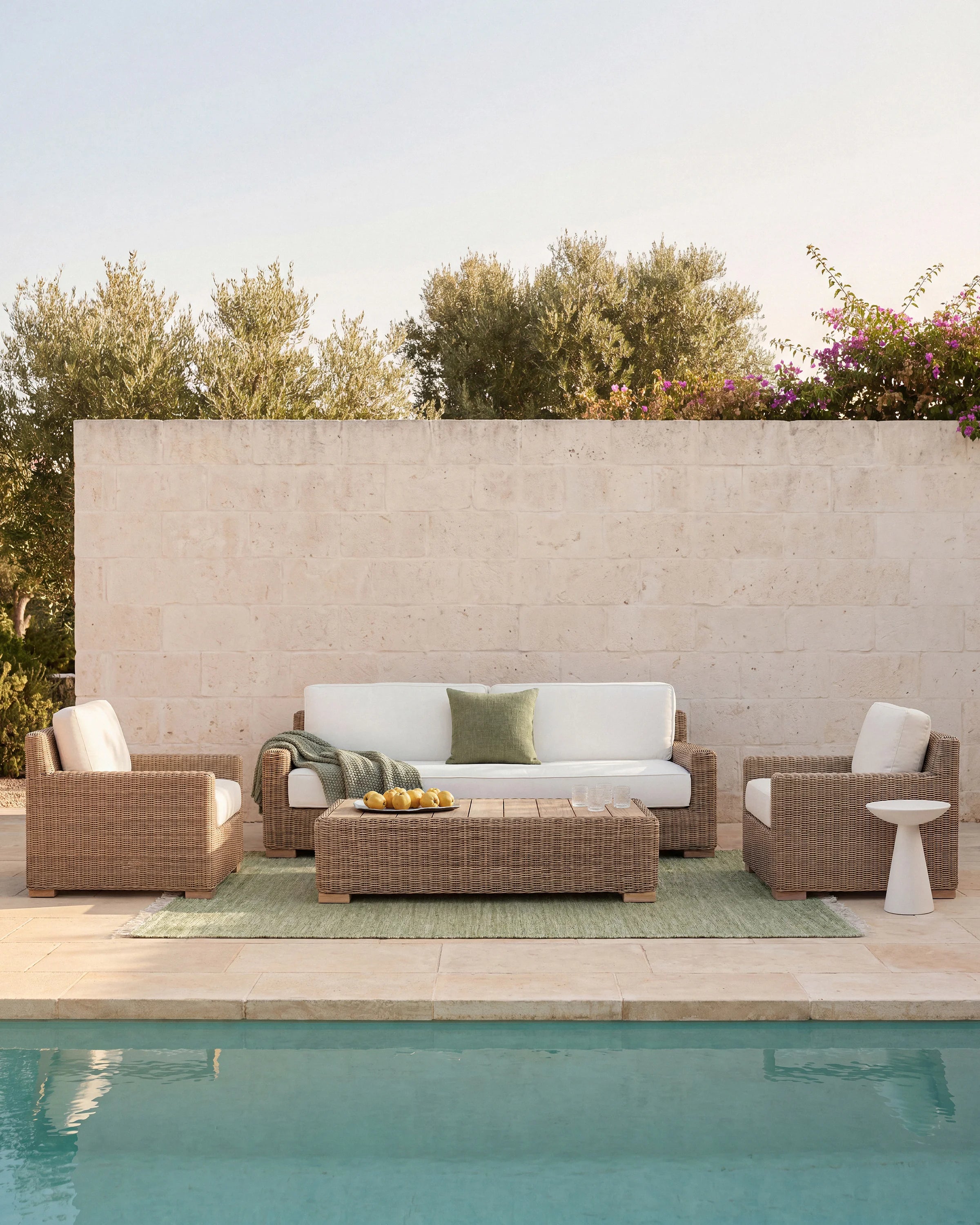 Classic All-Weather Wicker Outdoor Lounge Chair - One Size / Natural Weave Secondary image
