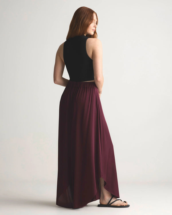 Washable Stretch Silk Palazzo Pants - XS / Black